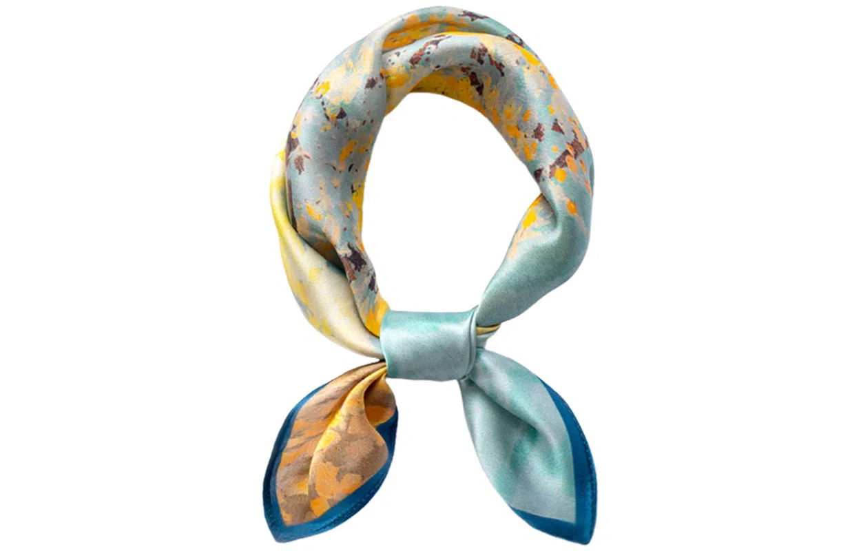 优幽兰 时尚百搭四季通用优雅气质真丝小方巾简约高级感减龄系脖小领巾衬衫包包发带装饰多功能 丝巾 女款