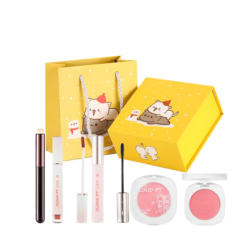 云诗茗 喵系慵懒礼盒彩妆套装 持久易上色自然 化妆品礼赠女友