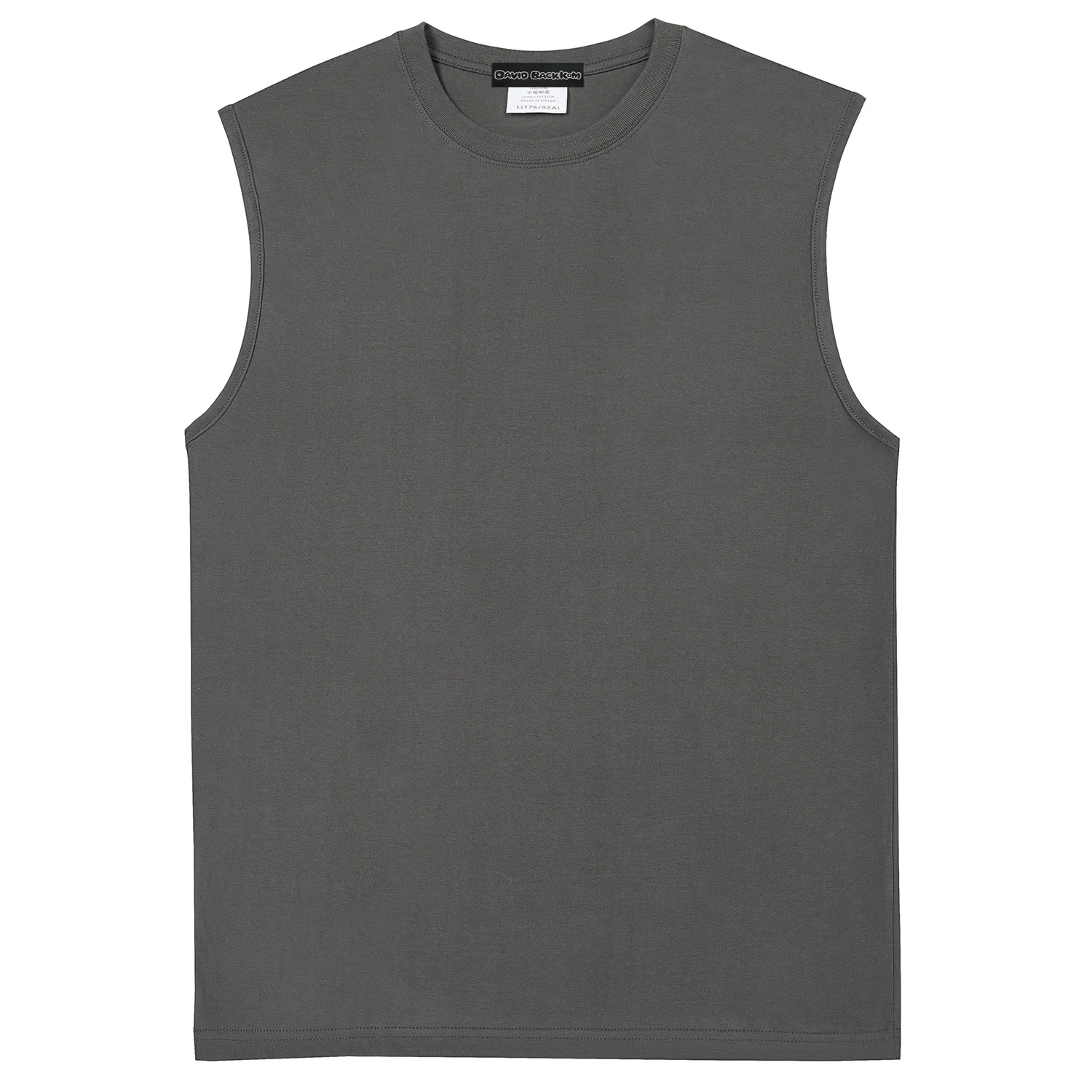 大卫贝肯 基础款美式高街套头坎肩纯色简约无袖宽松背心 男女同款