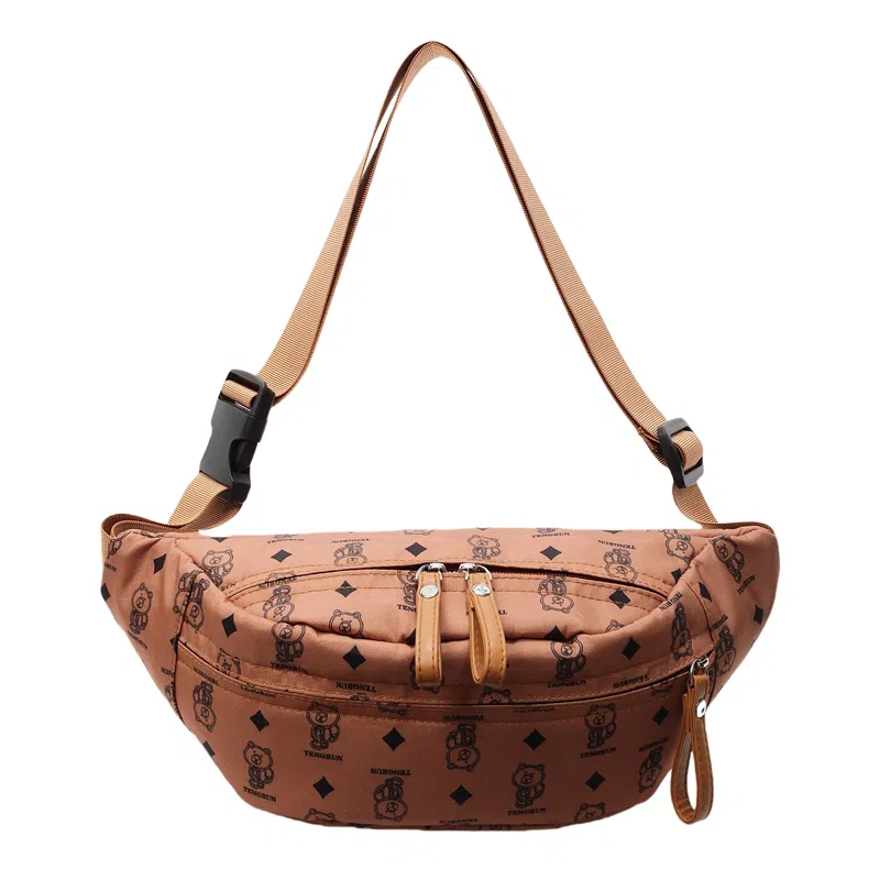 垣途者 日常通勤时尚高级感满印花 布 单肩斜挎包腰包 常规 男女同款情侣款 多色