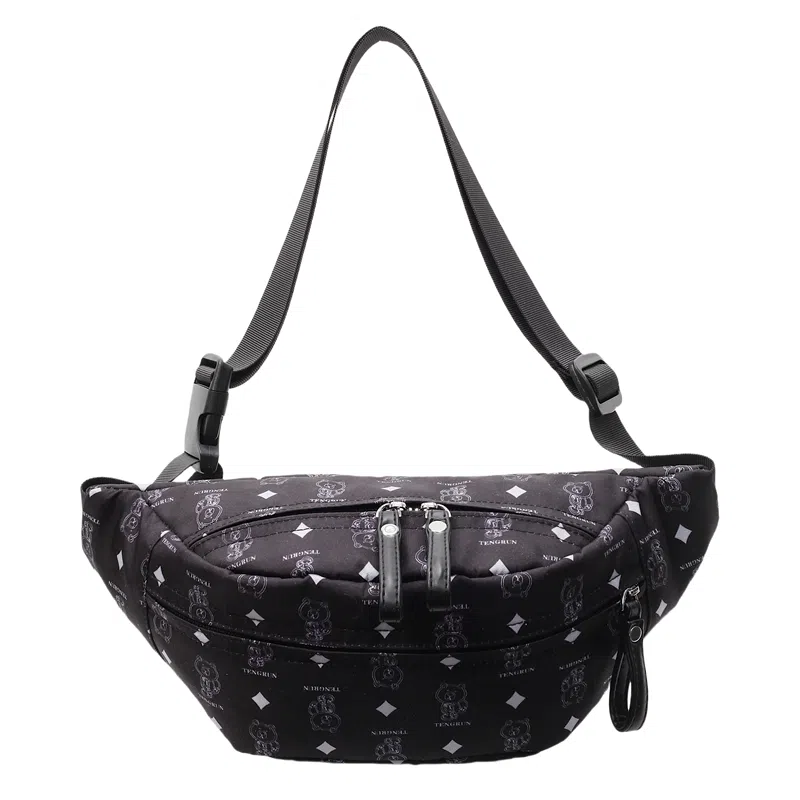 垣途者 日常通勤时尚高级感满印花 布 单肩斜挎包腰包 常规 男女同款情侣款 多色