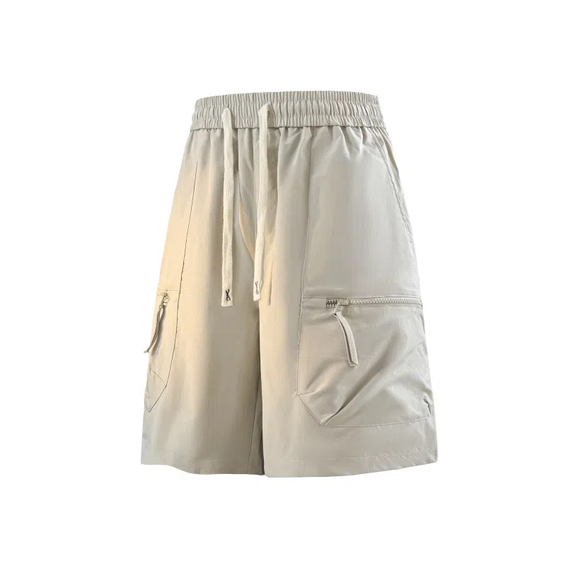 兰缪 美式复古简约高街潮流基础款日常通勤宽松舒适百搭亲肤系带休闲短裤 男女同款