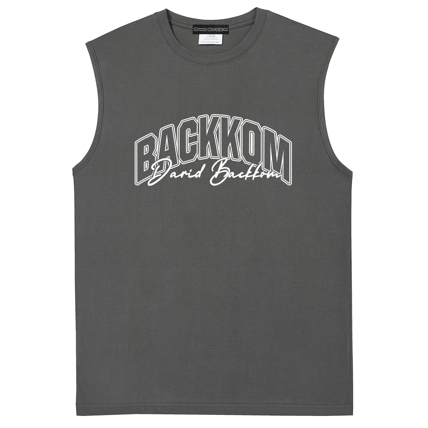 大卫贝肯 透气美式高街基础款套头背心 男款