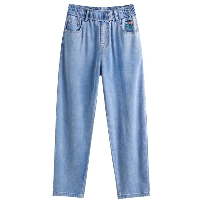 潞优野 时尚百搭宽松牛仔裤 女款