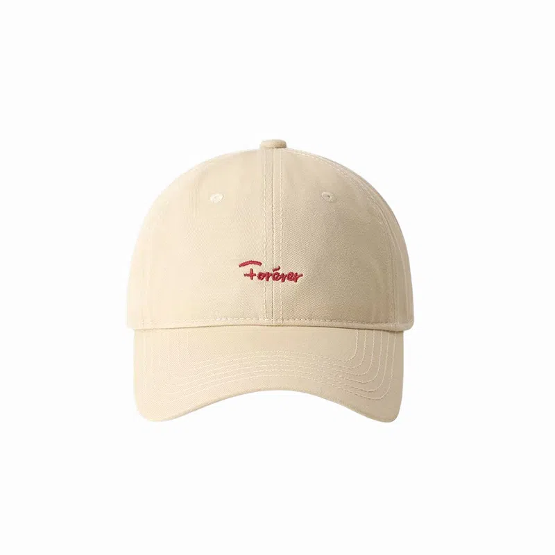 北极绒 大头围刺绣字母简约夏季加大加深宽帽檐显脸小遮阳 棉 鸭舌帽 男女同款情侣款