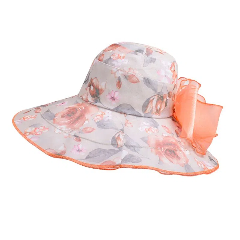 艾佳微 夏季加宽大帽檐遮阳帽户外海边沙滩防晒太阳帽透气舒适简约 涤纶 渔夫帽 女款