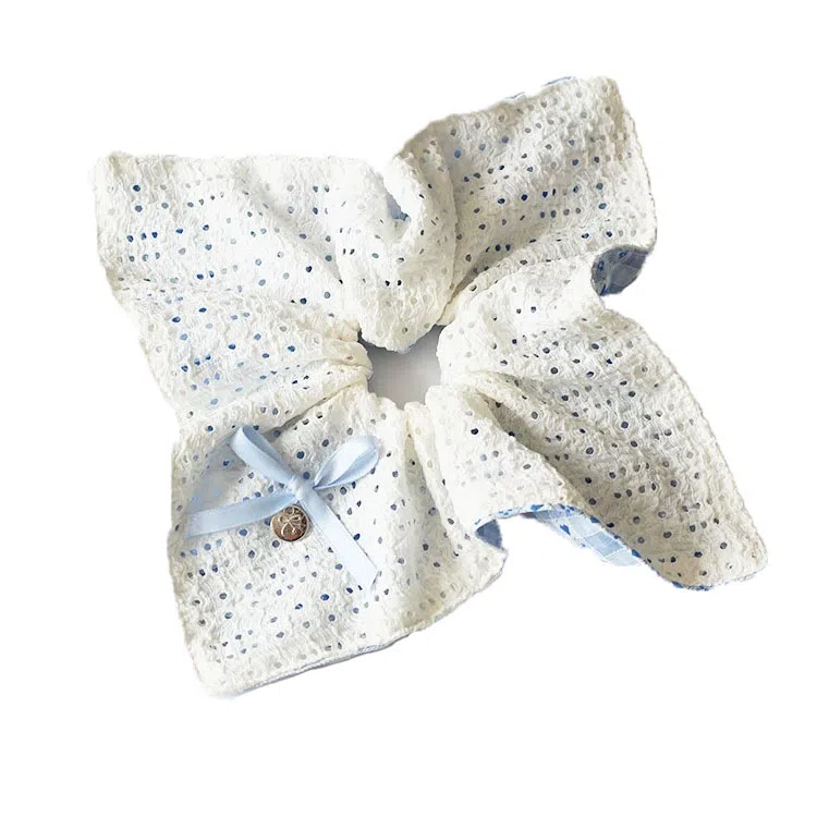 希铃 法式蝴蝶结格纹 布艺 发圈 女款