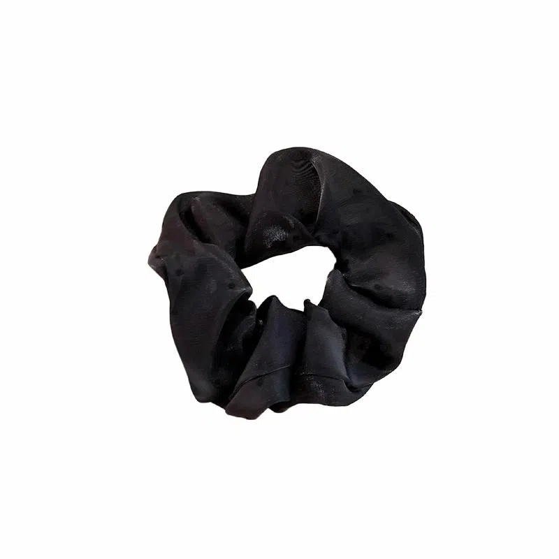 水中玉 法式温柔波点缎面大肠发圈发饰丸子头扎发头花肥肠发绳头饰 皮筋 头绳 女款