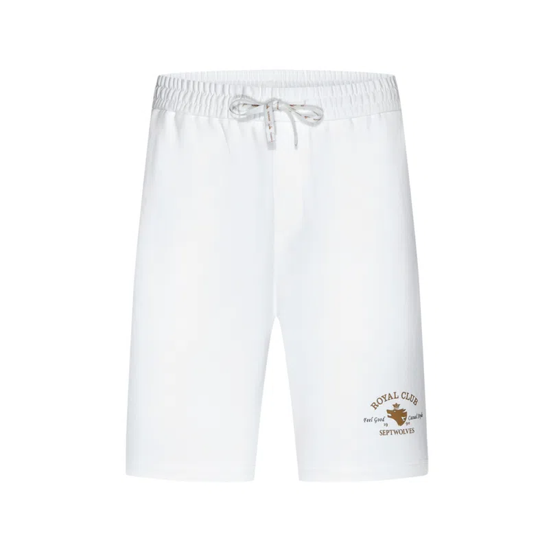 SEPTWOLVES Logo Print Shorts Black