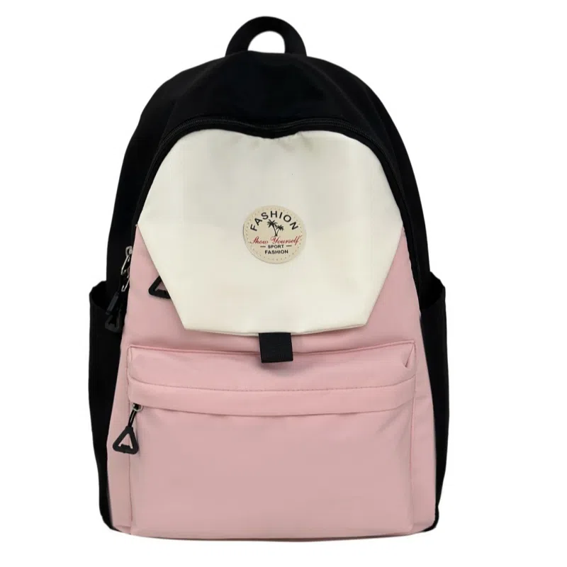 度森袋鼠 高颜值时尚百搭休闲森系撞色初高中上课背包 尼龙 双肩包 女款 多色