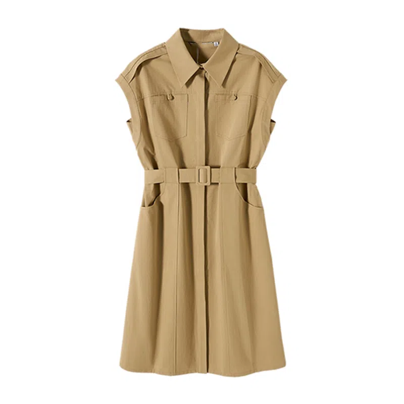 潞优野 知性优雅气质设计感显白短袖连衣裙 女款