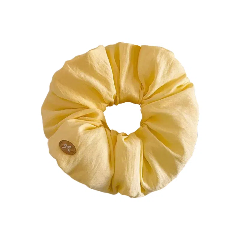 蒙妮 奶油泡芙慵懒粉大号 布艺 发圈 女款