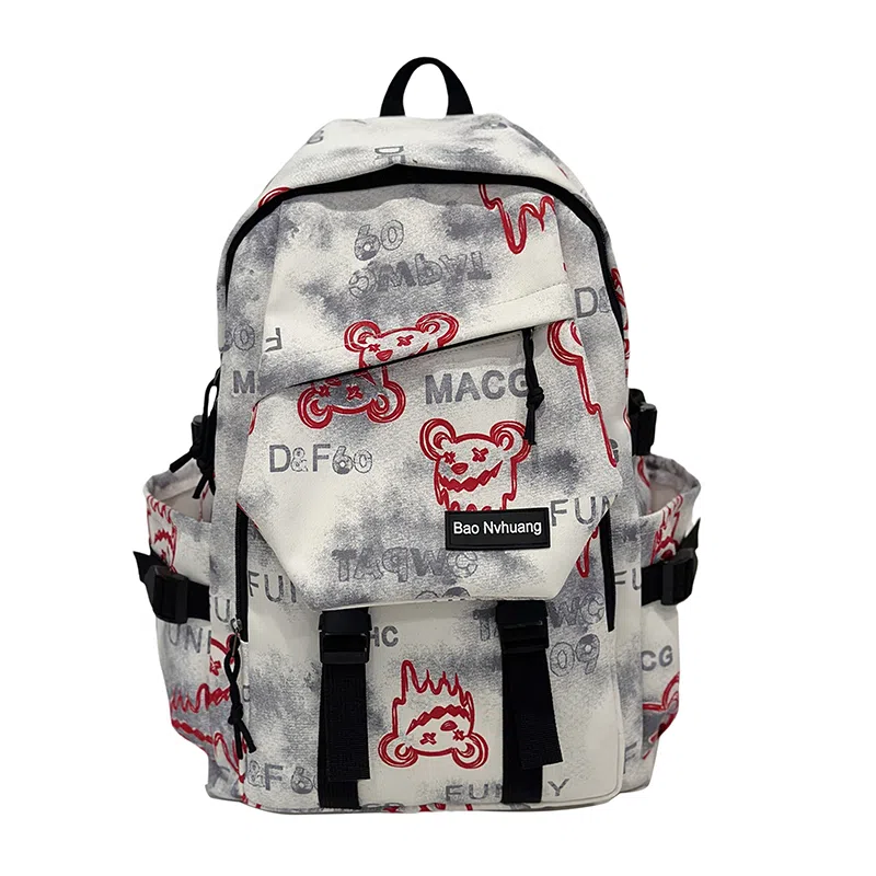 垣途者 潮牌涂鸦小怪兽初高中大学百搭 尼龙 双肩包 男女同款情侣款 多色