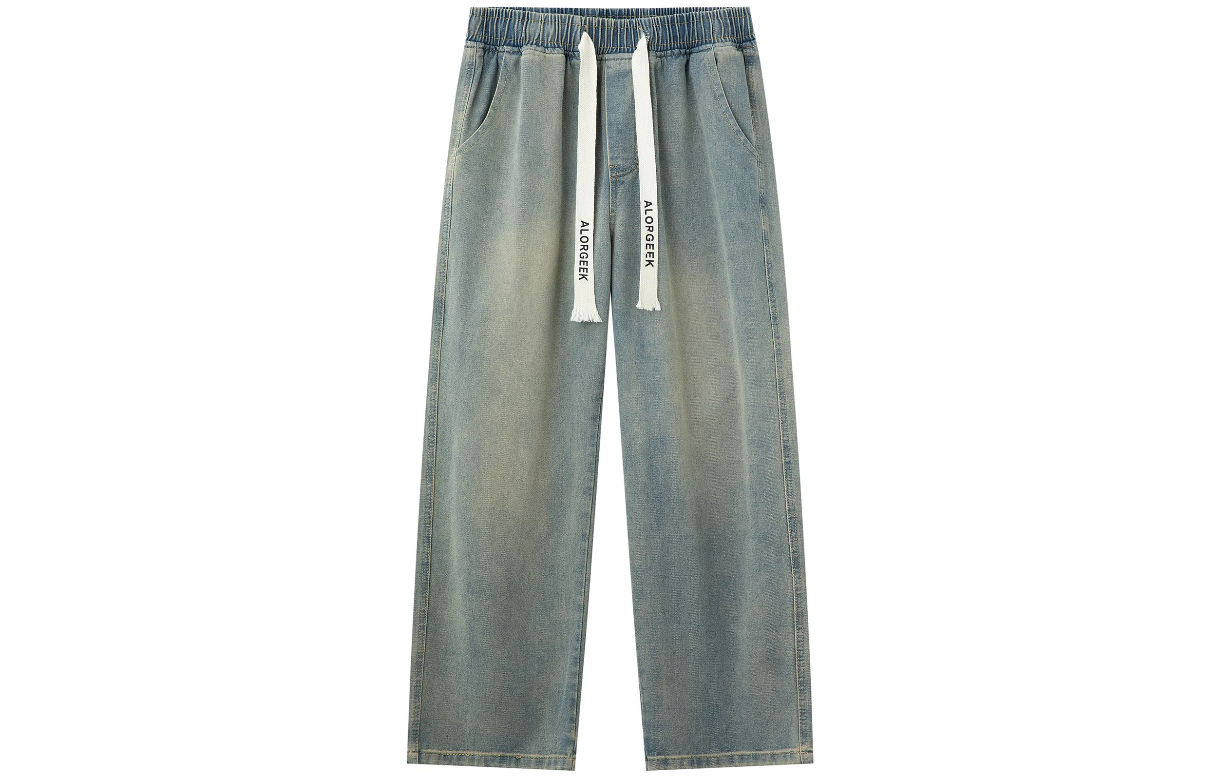 ALORGEEK Wide Leg Denim Pants