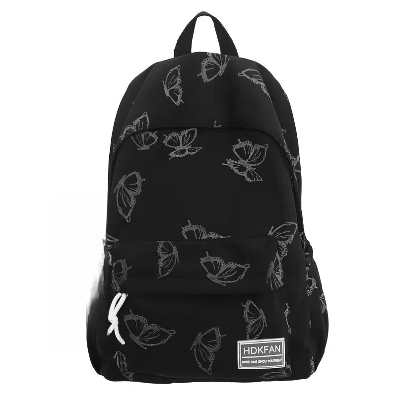 泰格奴 百搭个性运动街头旅行大容量背包初中生高中生大学生上课百搭书包 尼龙 双肩包 常规 男女同款情侣款 黑色/绿色/蓝色/米色/粉色