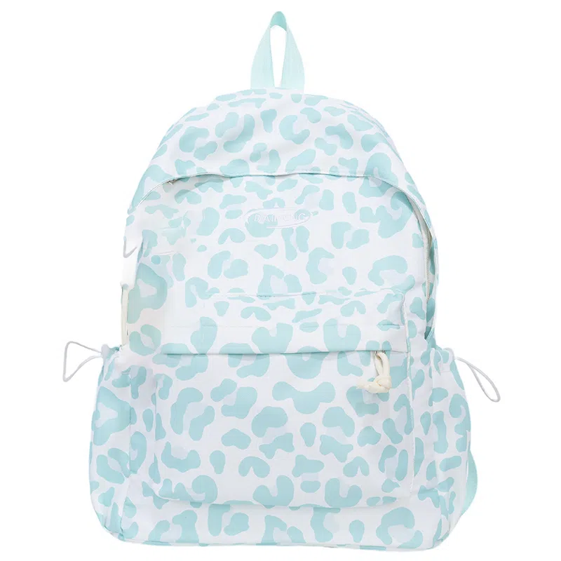 泰格奴 小清新休闲高颜值精美潮版韩版背包初中生高中生大学上课百搭 尼龙 双肩包 男女同款情侣款 绿色/黑色/蓝色