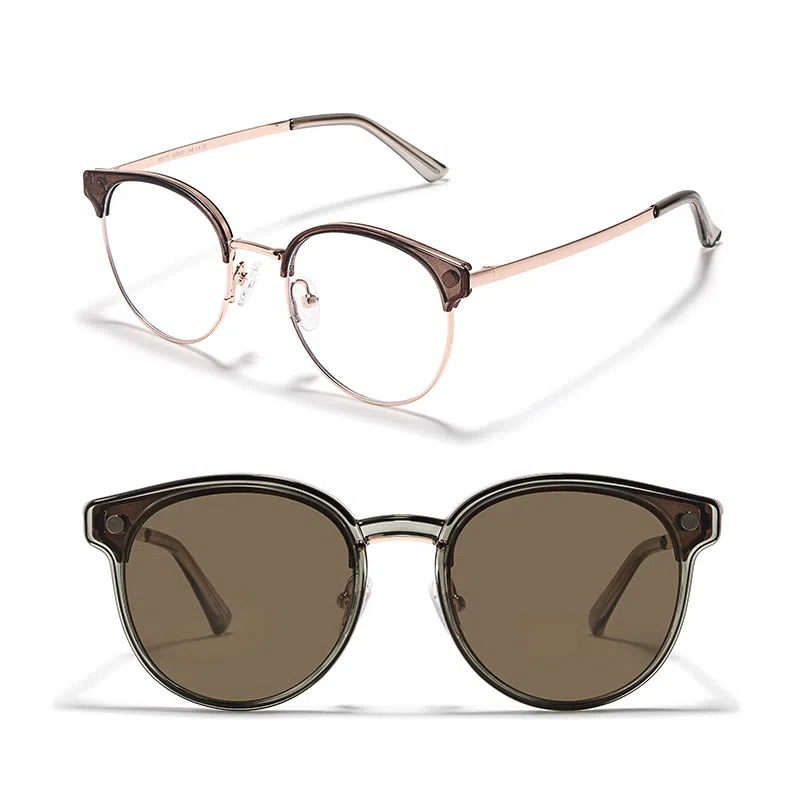 【可配度数】 佐川 时尚磁吸韩系半框近视 遮脸显脸小 圆形 光学镜架 男女同款情侣款