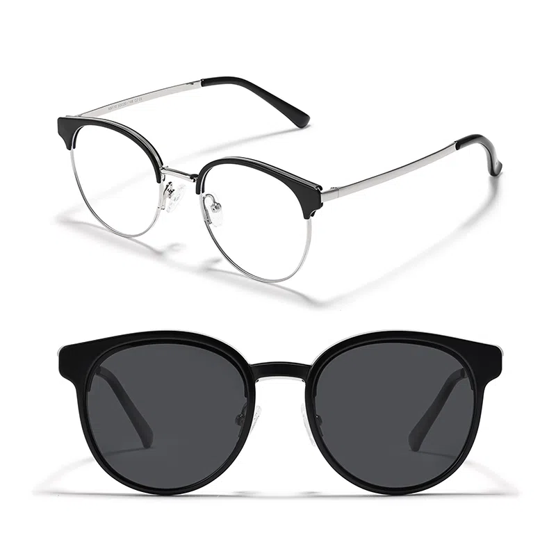 【可配度数】 佐川 时尚磁吸韩系半框近视 遮脸显脸小 圆形 光学镜架 男女同款情侣款