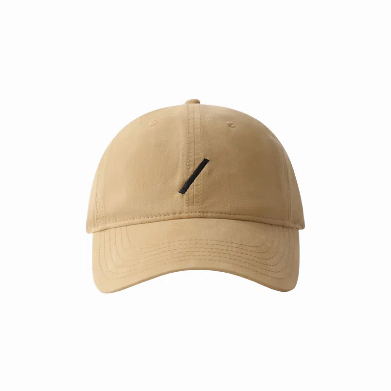 北极绒 简约潮流设计刺绣斜杠大头围加大加深大帽檐显脸小 棉 鸭舌帽 男女同款情侣款