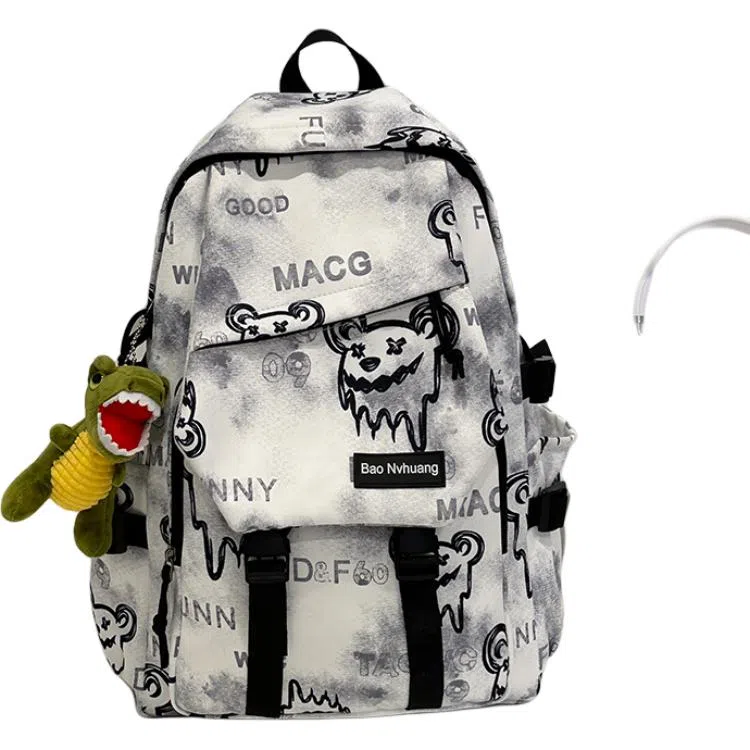 垣途者 潮牌涂鸦小怪兽初高中大学百搭 尼龙 双肩包 男女同款情侣款 多色