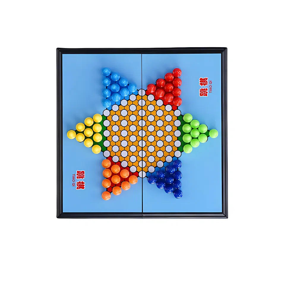 乐智由我 磁性大号便携折叠跳棋五子棋象棋 桌游