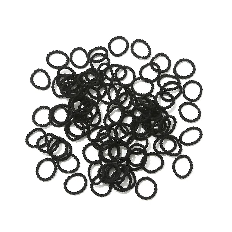 如花梦 黑色高弹力耐用扎头扎马尾 布艺 发圈 女款