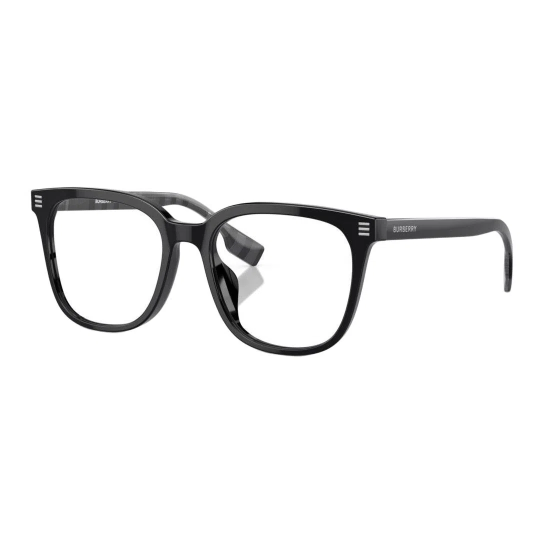 Burberry Logo Engraved Square Optical Glasses Gray