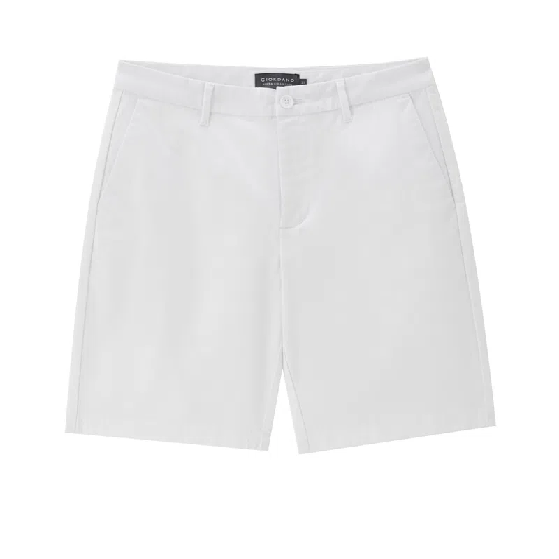 佐丹奴 韩国系列弹力棉纯色中腰梭织休闲短裤 男款