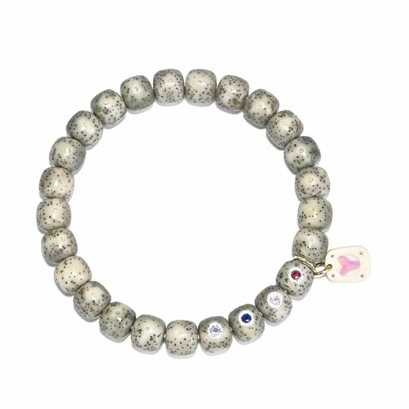 钰澜文玩 彩虹镶嵌鲸落吊牌搭配款#好运 星月菩提 手串 男女同款情侣款