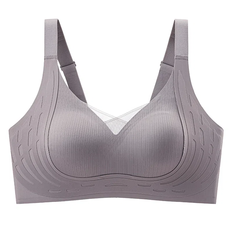 二三二三 聚拢提拉上托不空杯亲肤舒适内衣侧收副乳无钢圈可调节肩带蕾丝美背软支撑胸罩法式慵懒简约时尚百搭性感纯欲文胸 女款