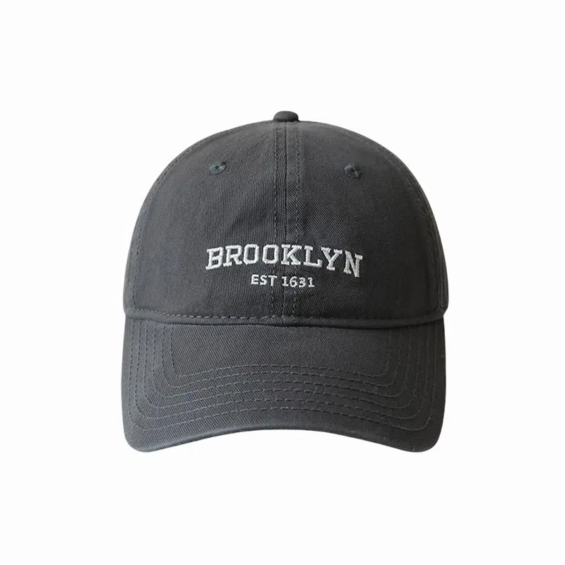 北极绒 夏季潮流复古软顶刺绣字母大帽檐显脸小时尚百搭遮阳户外出游 棉 鸭舌帽 男女同款情侣款