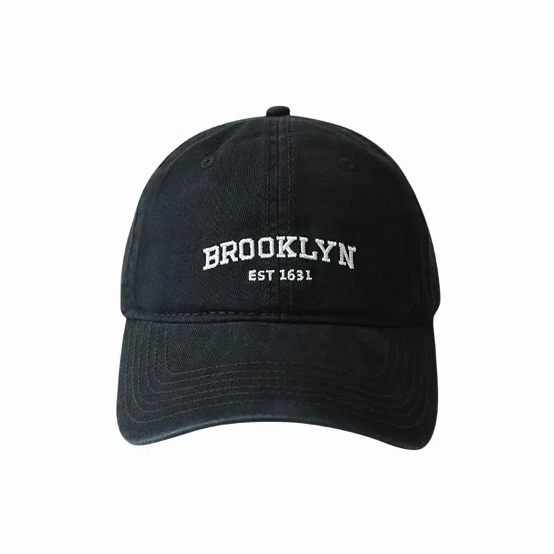 北极绒 夏季潮流复古软顶刺绣字母大帽檐显脸小时尚百搭遮阳户外出游 棉 鸭舌帽 男女同款情侣款