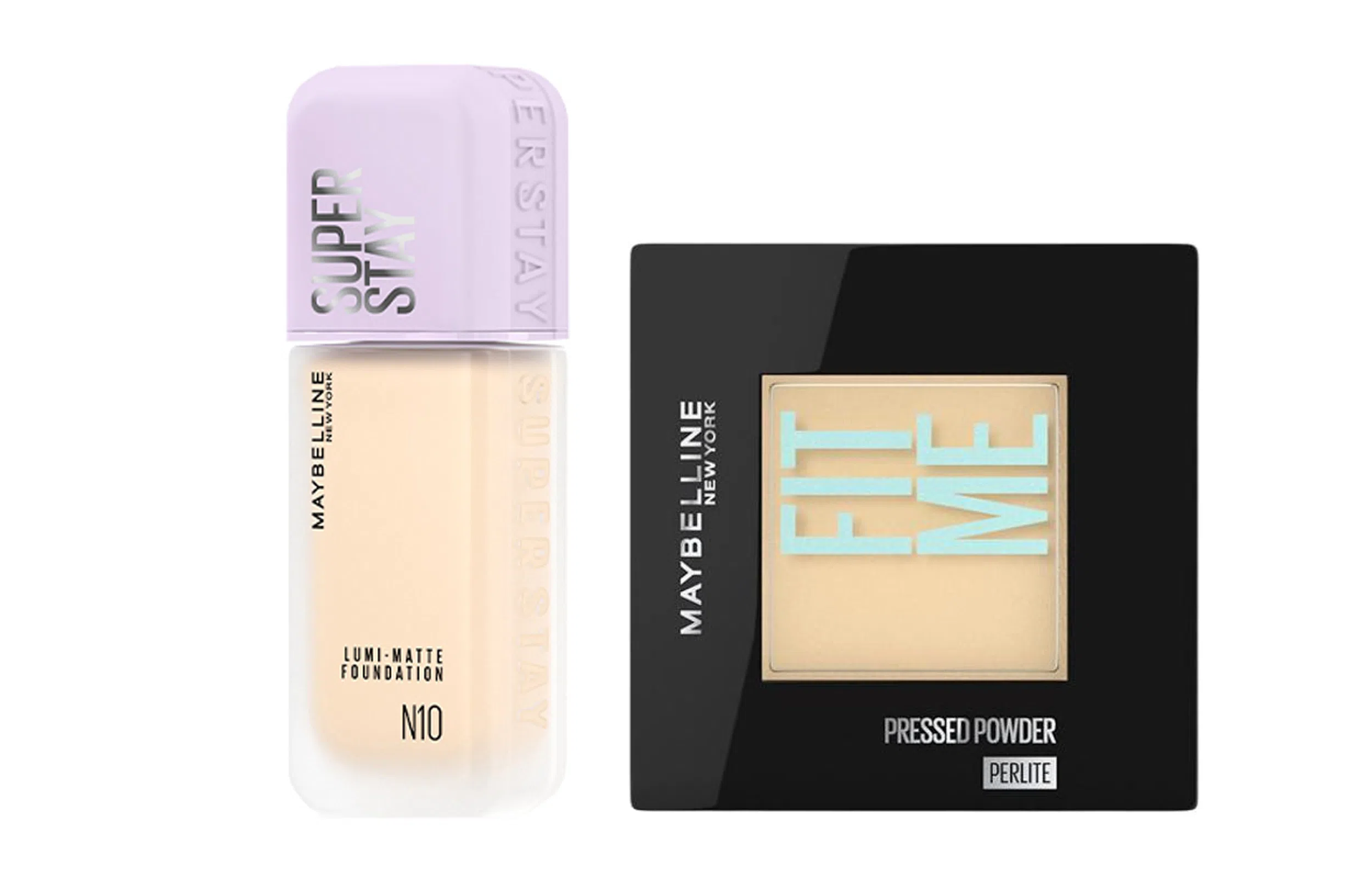 美宝莲 轻亲粉底液粉饼彩妆套装 自然无瑕