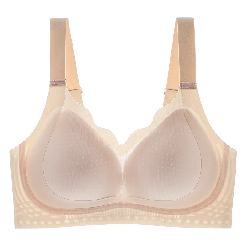 二三二三 聚拢提拉上托不空杯透气不闷亲肤舒适内衣侧收副乳无钢圈可调节肩带软支撑胸罩纯色简约时尚百搭性感纯欲文胸 女款