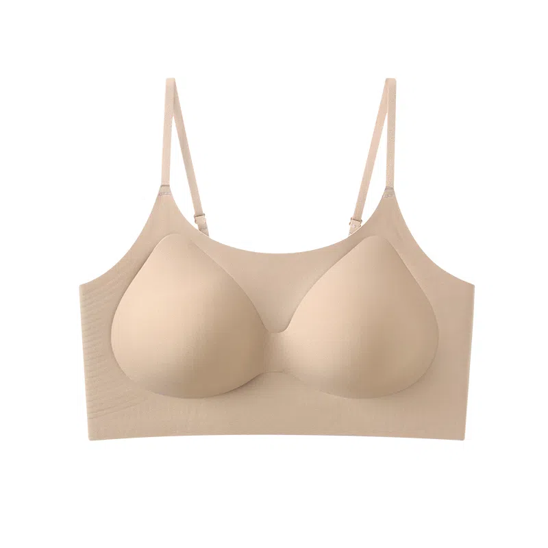二三二三 自然聚拢提拉上托不空杯亲肤舒适内衣侧收副乳无钢圈可调节肩带美背软支撑胸罩纯色简约时尚百搭性感纯欲文胸 女款
