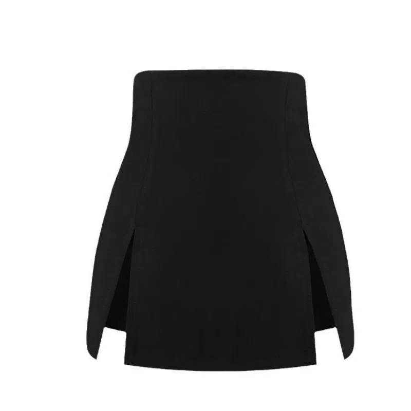 轻迎 高腰气质纯色休闲短裙 女款