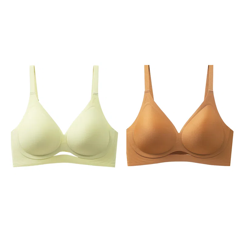欧迪芬 冰丝轻薄透气亲肤侧翼软支撑收副乳防下垂上托聚拢两件装夏季文胸 女款 组合装
