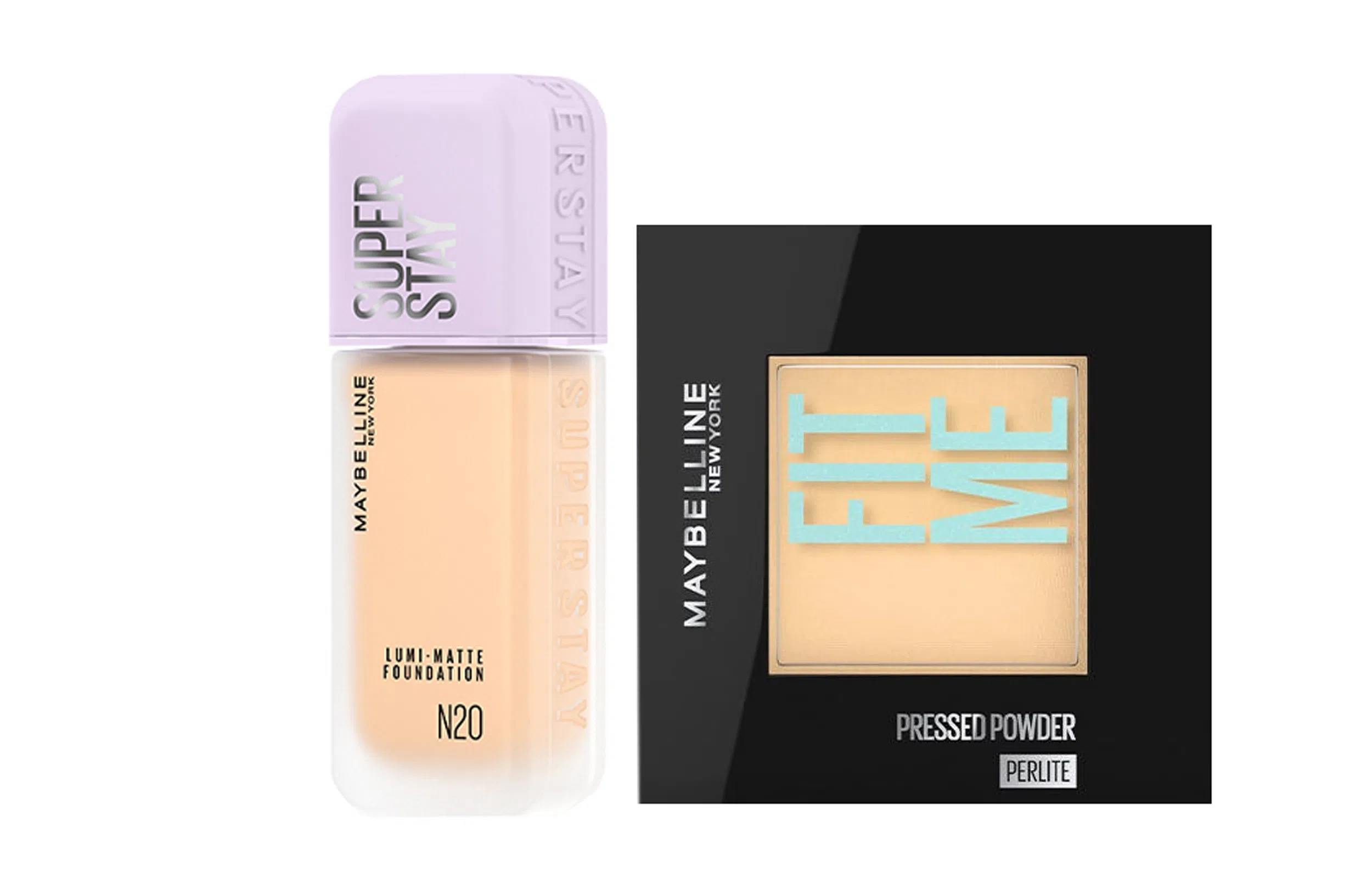 美宝莲 轻亲粉底液粉饼彩妆套装 自然无瑕