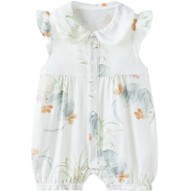 童泰连体衣 可爱翻领百搭潮流 绿色 婴幼童