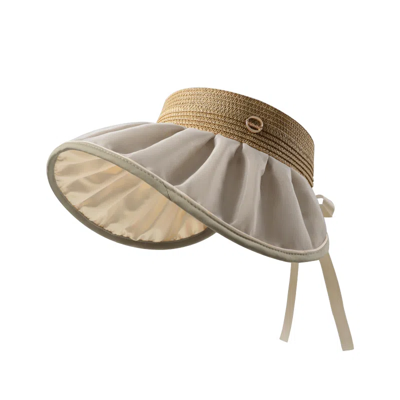 稻草人 空顶大檐遮阳防紫外线 出游韩系百搭显脸小 聚酯纤维 防晒帽 女款