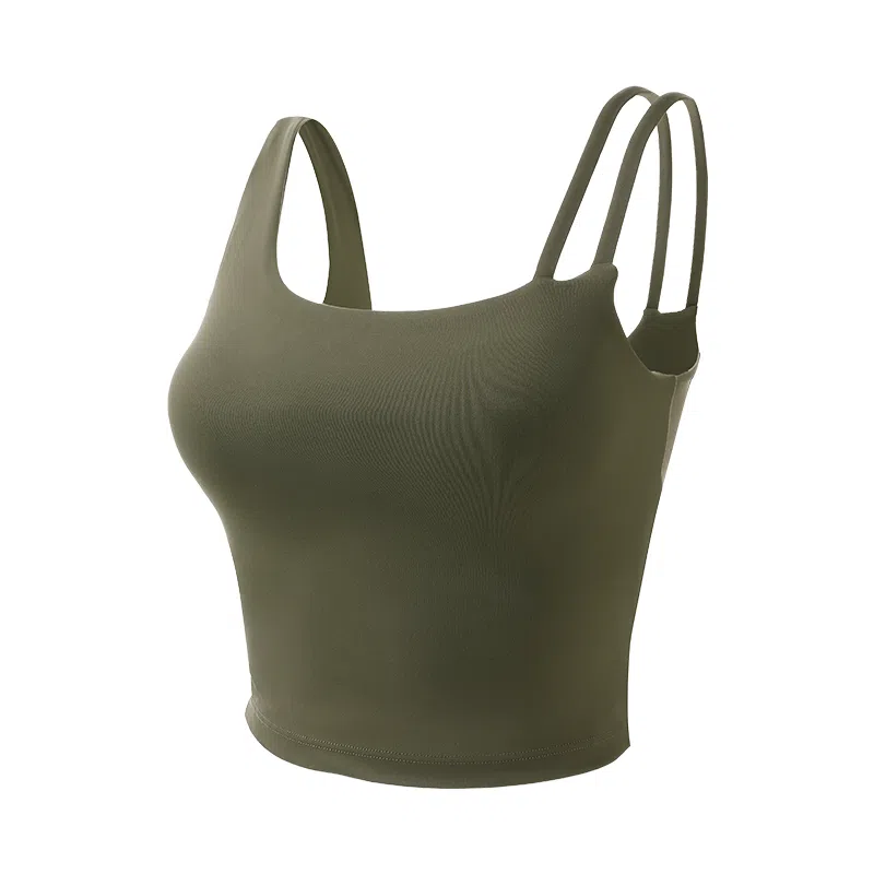 内在密码 薄款胸垫一体透气舒适无痕斜肩不对称轻运动吊带 女款