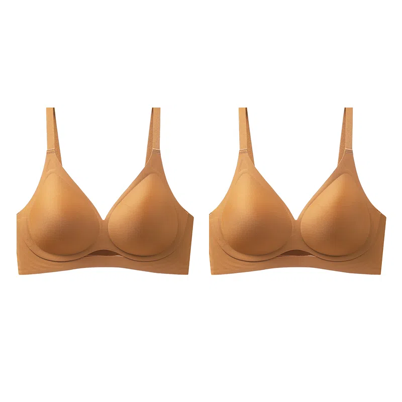 欧迪芬 冰丝轻薄透气亲肤侧翼软支撑收副乳防下垂上托聚拢两件装夏季文胸 女款 组合装