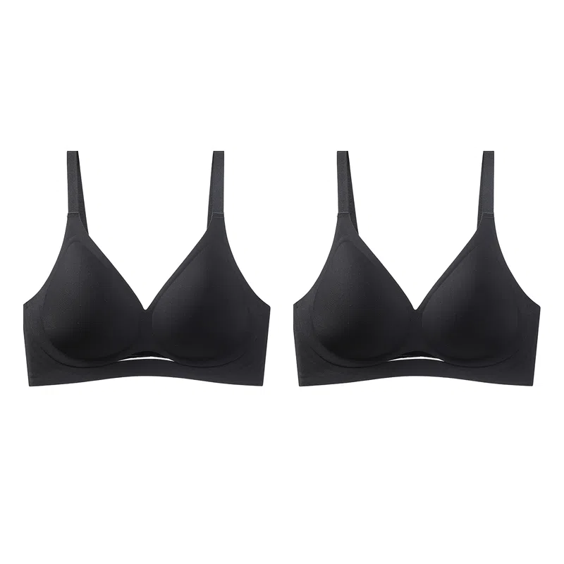 欧迪芬 冰丝轻薄透气亲肤侧翼软支撑收副乳防下垂上托聚拢两件装夏季文胸 女款 组合装