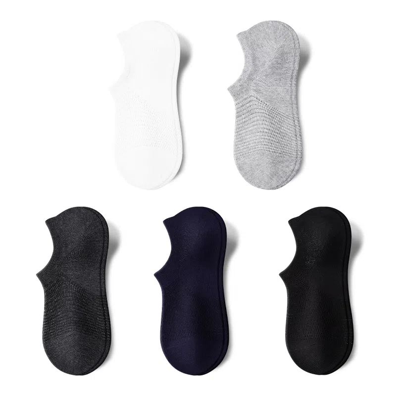 润微 春夏季 透气网眼 男款 五双装 纯棉