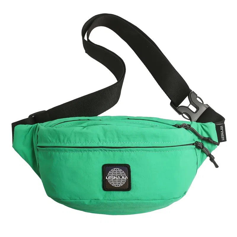 揽月 简约休闲慵懒风纯色涂鸦通勤百搭 尼龙 斜挎胸包 男女同款情侣款 多色