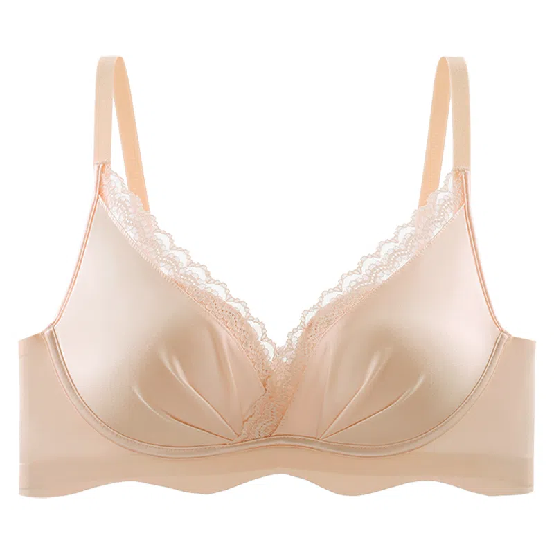 二三二三 聚拢提拉上托不空杯亲肤舒适侧收副乳无钢圈软支撑法式性感蕾丝成熟时尚百搭纯欲文胸 女款