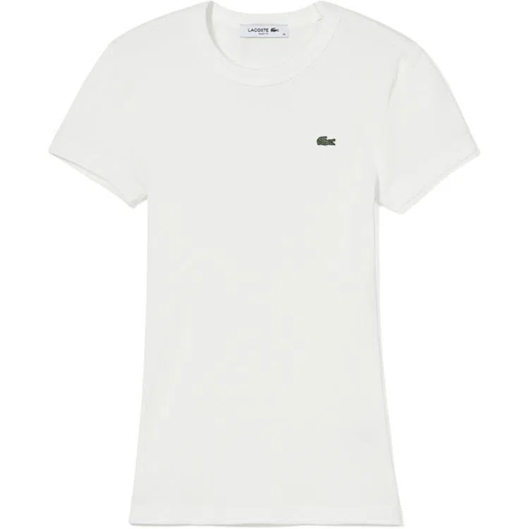 Lacoste Embroidered Crew Neck T-Shirt White