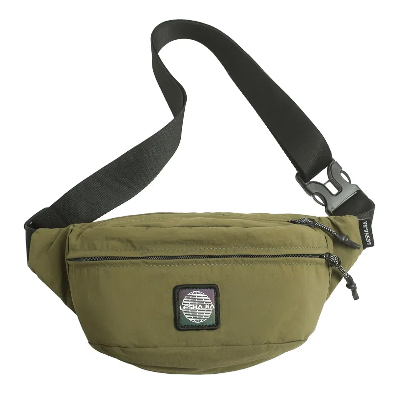 揽月 简约休闲慵懒风纯色涂鸦通勤百搭 尼龙 斜挎胸包 男女同款情侣款 多色