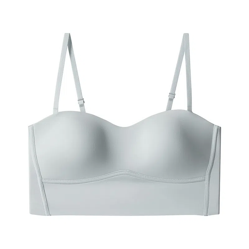 轻迎 冰丝防滑抹胸无肩带内衣无痕聚拢隐形防走光无钢圈乳胶文胸内衣女吊带 女款