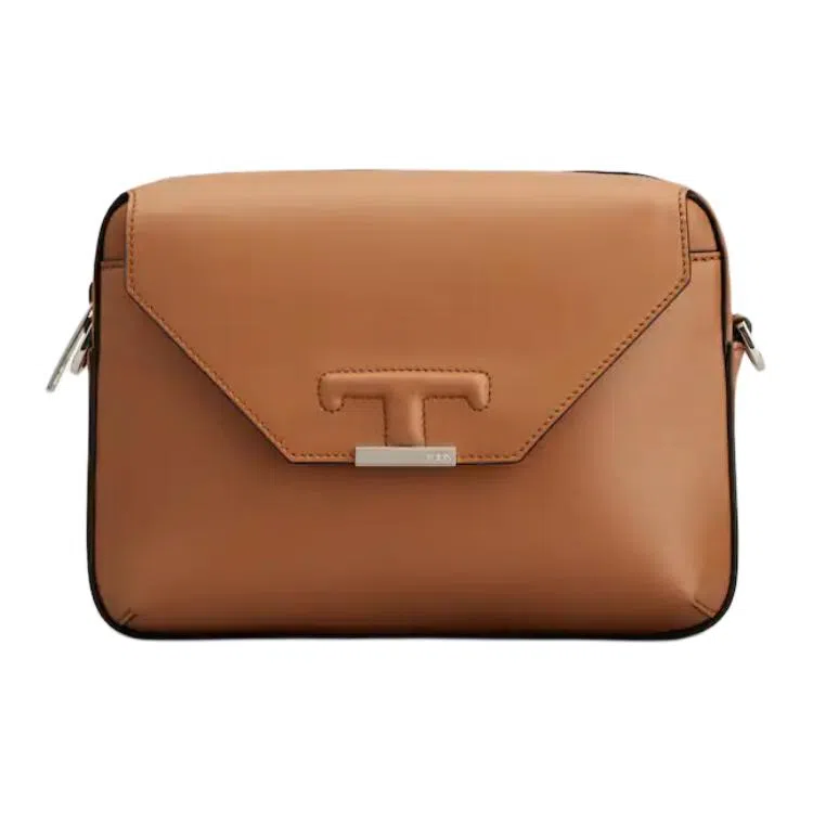 TOD'S T Timeless Mini Crossbody Brown